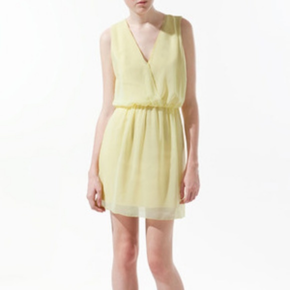Zara Dresses & Skirts - Zara Dress w Sheer Overlay Open Back Cutout Buckle